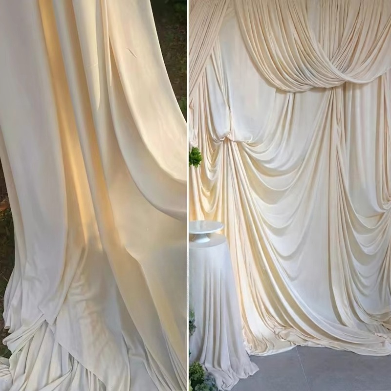 White  Coffee Milk Silk Stretc - Curtain Curtain recension och pris