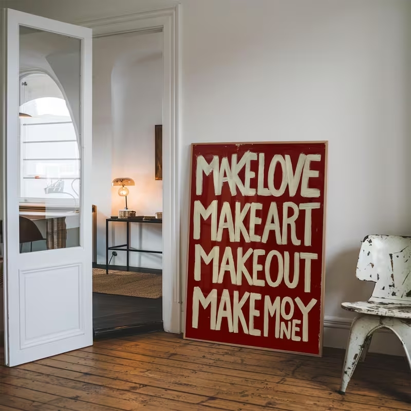Modern,Retro Self Made Love Ki - Interior Design Living Room recension och pris