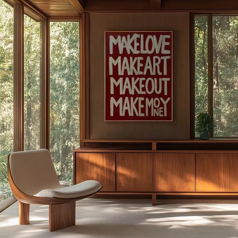 Modern,Retro Self Made Love Ki - Interior Design Living Room recension och pris