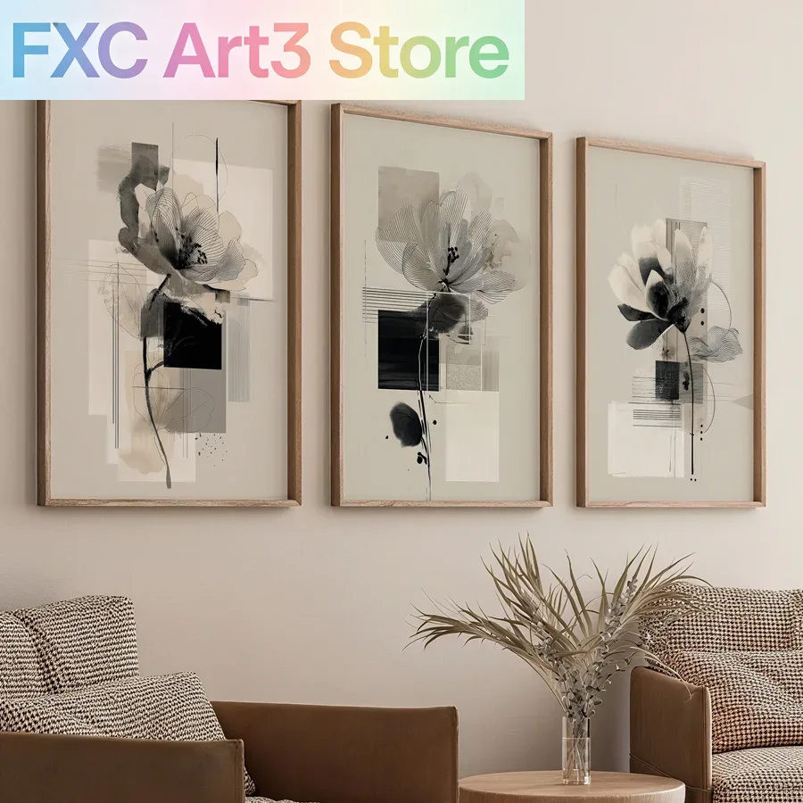 3pcs/Set frameless  , Abstract - Abstract Canvas Set recension och pris