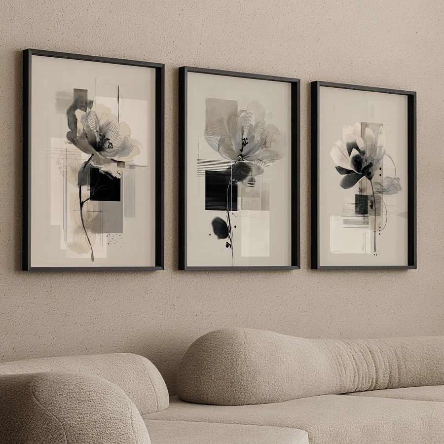 3pcs/Set frameless  , Abstract - Abstract Canvas Set recension och pris