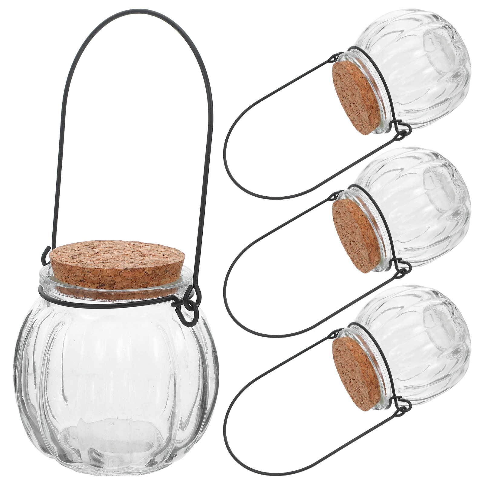 4Pcs Hanging Clear Glass Pumpk - Vase Decor recension och pris