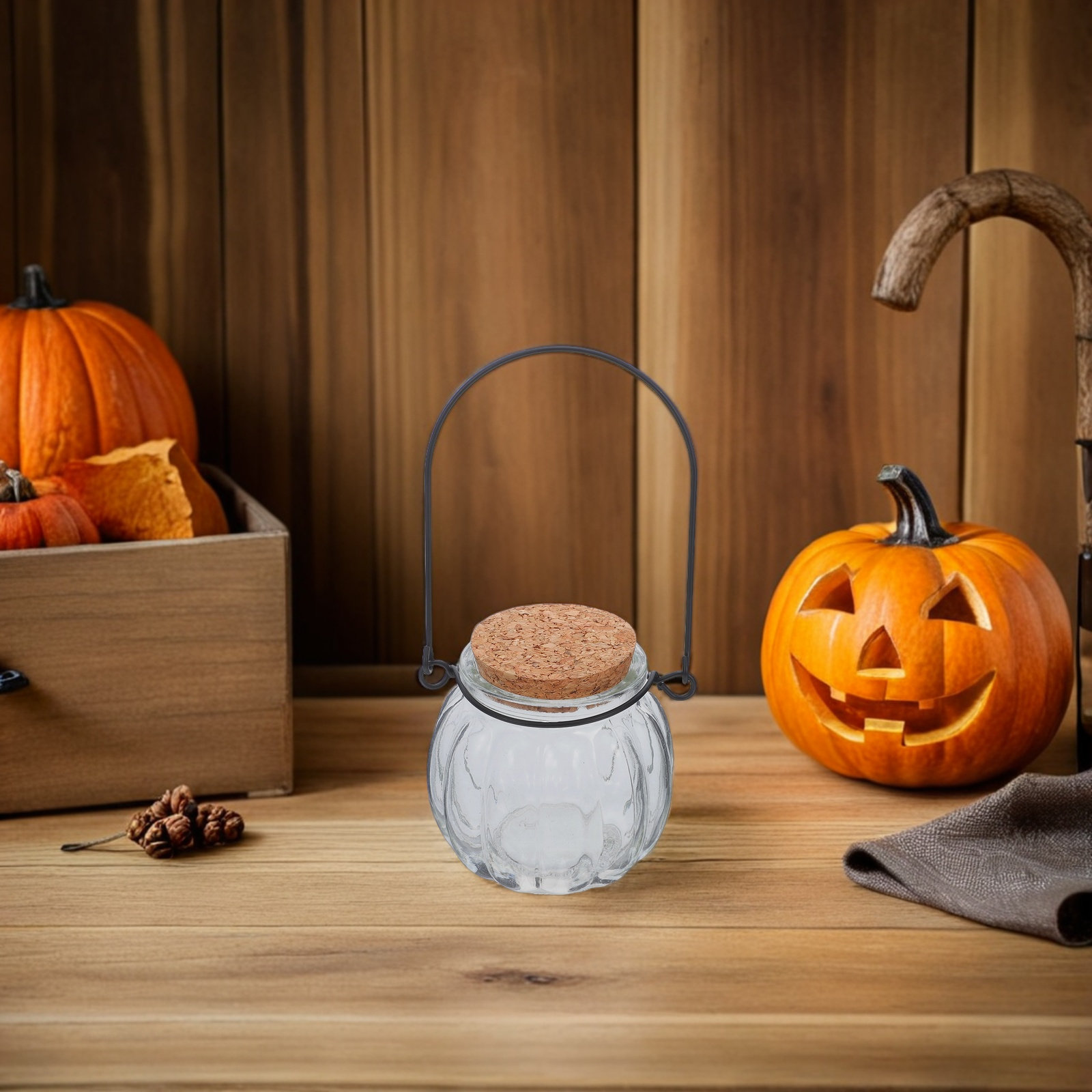 4Pcs Hanging Clear Glass Pumpk - Vase Decor recension och pris