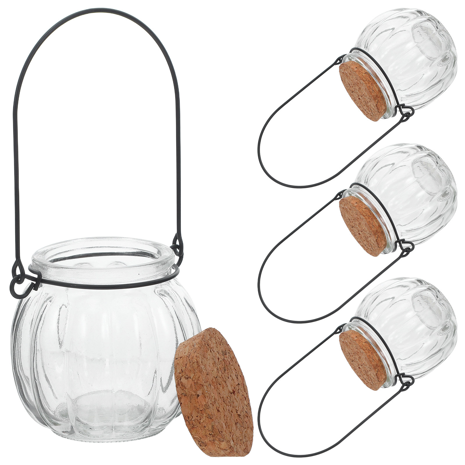 4Pcs Hanging Clear Glass Pumpk - Vase Decor recension och pris