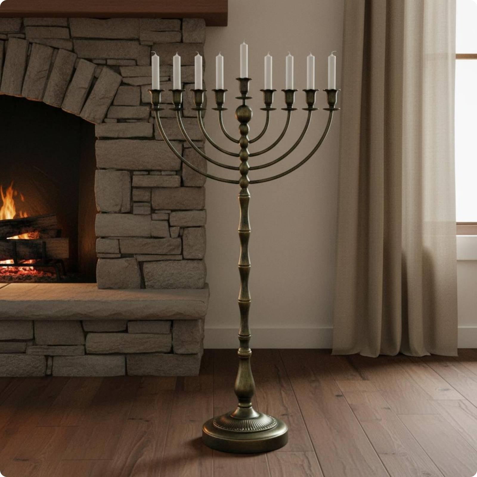 Tall Bronze Candelabra Floor S - Candle Holder Decor recension och pris