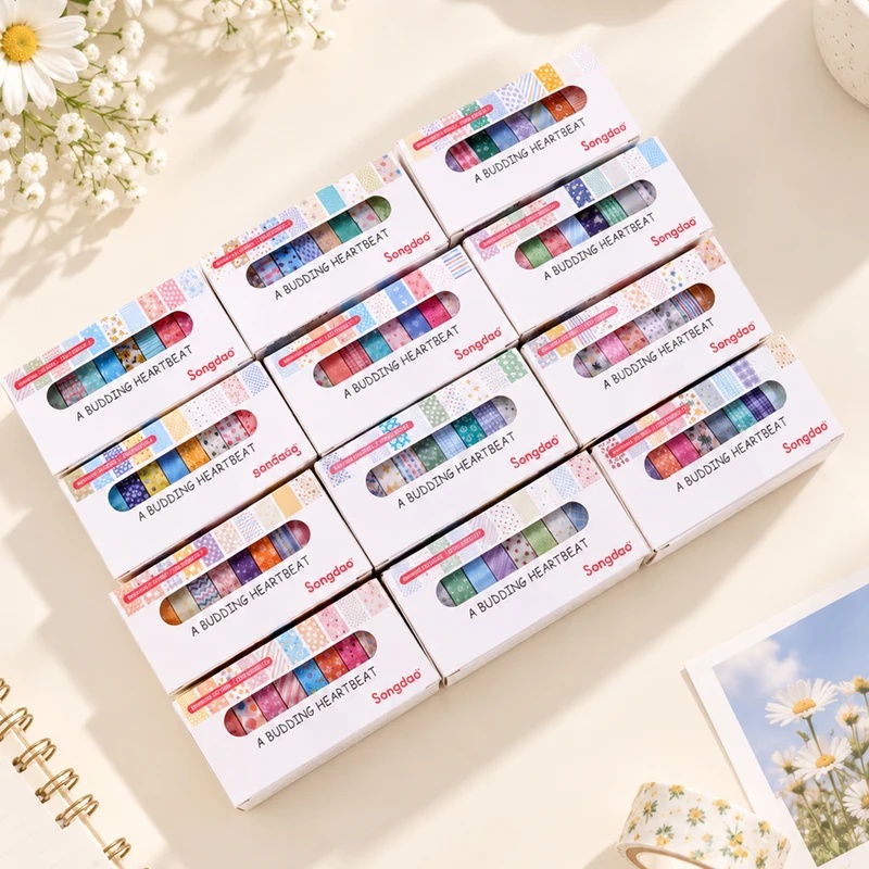 10 Rolls Floral Pastel Washi T - Wall Sticker recension och pris