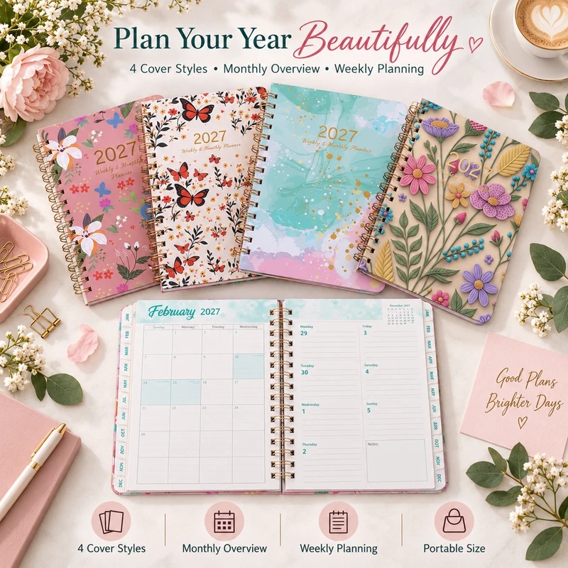 2027 Spiral Weekly & Monthly P - Wall Sticker recension och pris